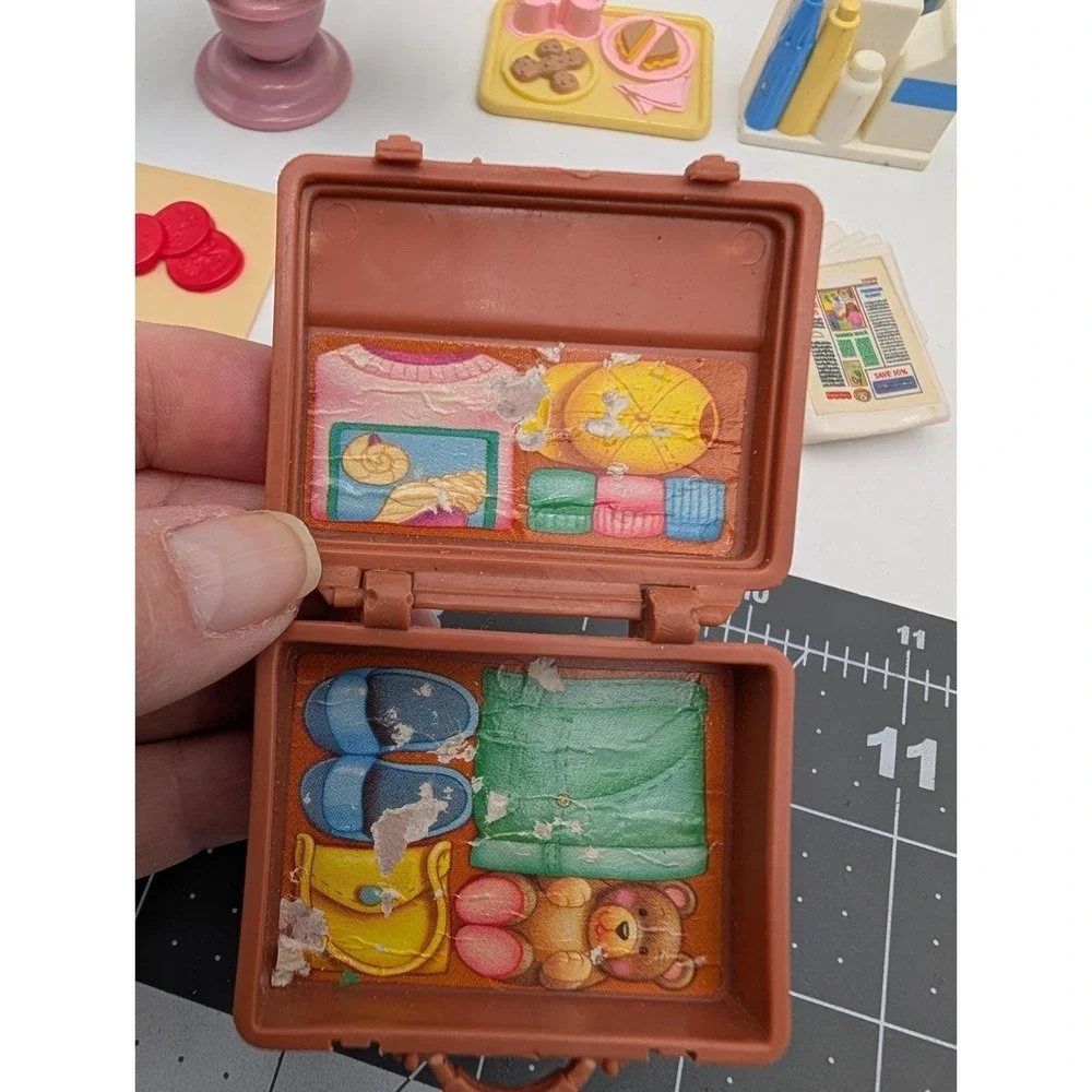 Fisher Price and Playskool Dollhouse Accessories Trays Phone Mixer Book Suitcase